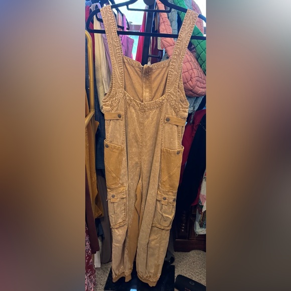 NWT Free People FP Movement Fast Track Onesie - light sand tan - size XS - Picture 8 of 9